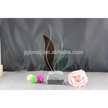 Troféu de cristal em branco de qualidade China Troféu de cristal em vidro personalizado